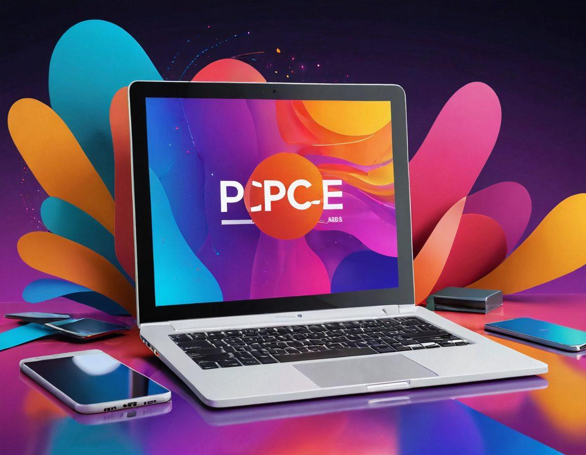 A visually striking digital workspace featuring a sleek computer screen displaying a PDF being transformed into a vibrant JPG image. Incorporate colorful, fluid design elements flowing from the PDF into the JPG, symbolizing transformation and creativity. Add snippets of various images emerging from the conversion, showcasing diversity in visuals. The background should have a modern, tech-inspired aesthetic with bright colors and dynamic shapes. 3D effect. vibrant colors. modern design.